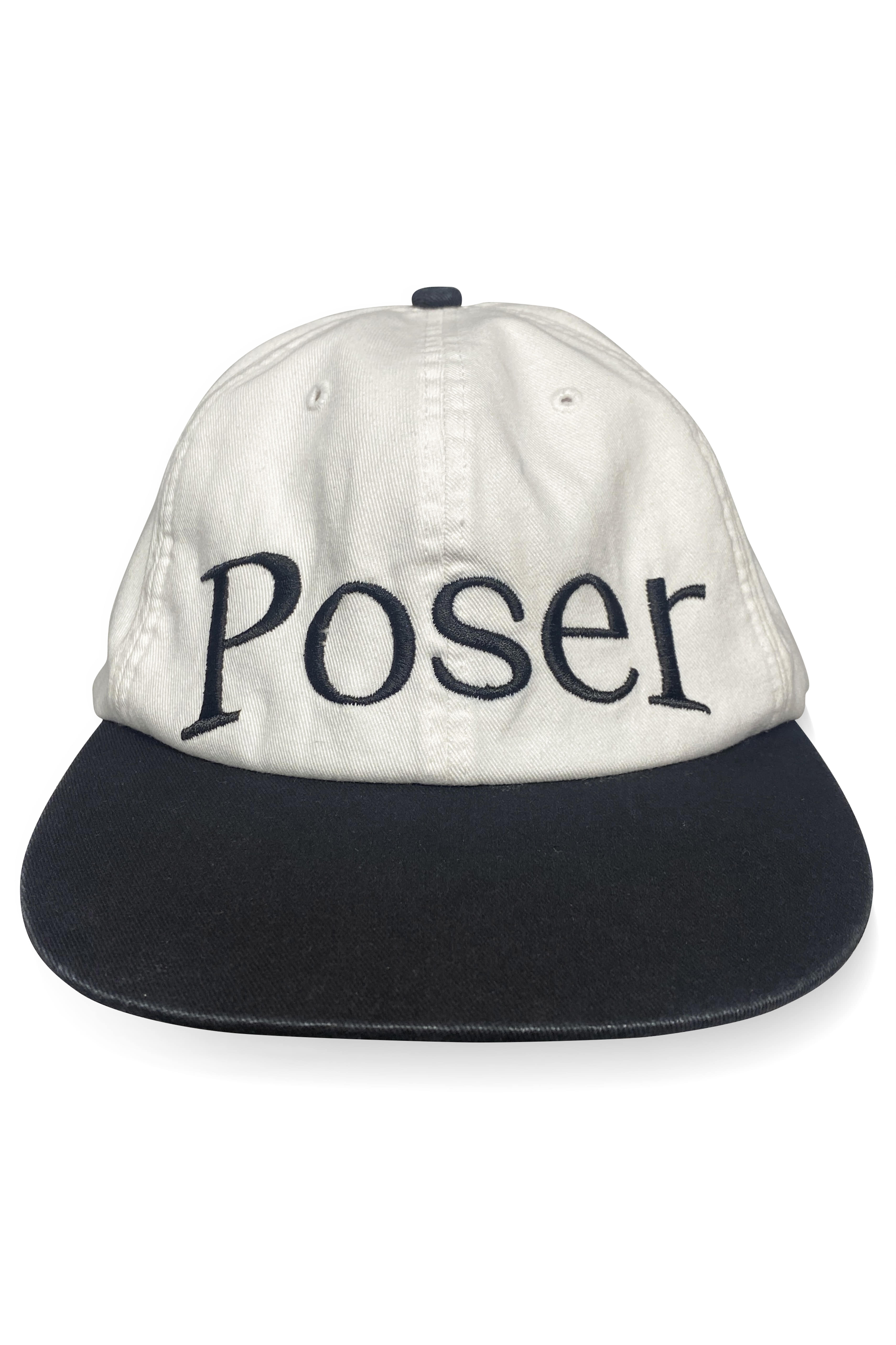 &#039;Poser&#039; vintage cap/White&amp;Black